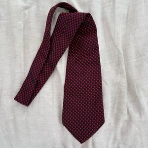 Turnbull & Asser Red and Black Polka Dot Tie